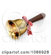 Clipart 3d Hand Held Christmas Bell Royalty Free CGI Illustration