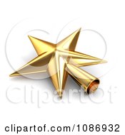 Clipart 3d Golden Star Christmas Tree Topper Royalty Free CGI Illustration