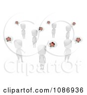 Poster, Art Print Of 3d Ivory People Talking About Christmas