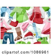 Poster, Art Print Of Seamless Background Of Christmas Clothing