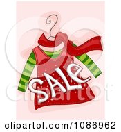 Poster, Art Print Of Sale Over A Red And Green Shirt And Scarf On A Hanger