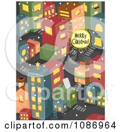 Poster, Art Print Of Merry Christmas Sign In An Urban City