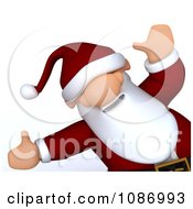Clipart 3d Happy Santa Waving Royalty Free CGI Illustration