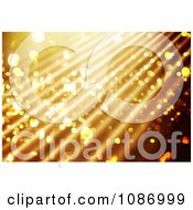 Poster, Art Print Of Sparkly Gold Christmas Background With Rays