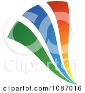 Clipart Green Blue And Orange Swooshes Royalty Free Vector Illustration