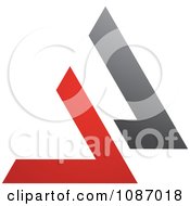 Clipart Red And Gray Triangles Royalty Free Vector Illustration