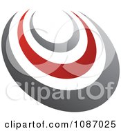 Clipart Gray And Red Circle Royalty Free Vector Illustration