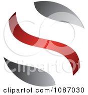Clipart Gray And Red Wave Sphere Royalty Free Vector Illustration by TA Images #COLLC1087030-0125