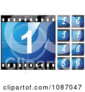Poster, Art Print Of Blue Numbered Film Cells