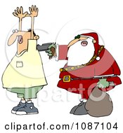 Poster, Art Print Of Santa Robbing A Man