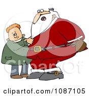 Poster, Art Print Of Boy Pulling Santas Beard