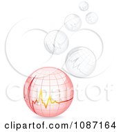 Poster, Art Print Of Cardiogram Chart Medical Bubbles
