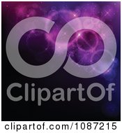 Clipart Glowing Orbs In Deep Space Royalty Free Vector Illustration