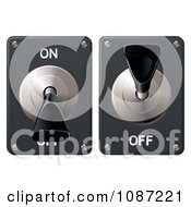 Clipart 3d On And Off Power Toggle Switches Royalty Free Vector Illustration