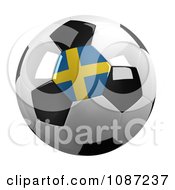 Clipart 3d Sweden Soccer Championship Of 2012 Ball Royalty Free CGI Illustration by stockillustrations