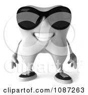 Clipart 3d Cool Dental Tooth Wearing Sunglasses Royalty Free CGI Illustration by Julos