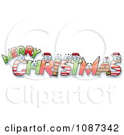 Happy Festive Letter Spelling Merry Christmas