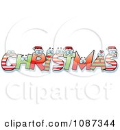 Poster, Art Print Of Happy Festive Letter Spelling Christmas