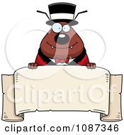Poster, Art Print Of Circus Ring Master Flea Holding A Banner