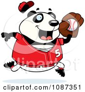 Poster, Art Print Of Chubby Panda Playing Baseball