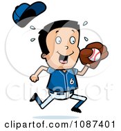 Poster, Art Print Of Little League Baseball Boy Catching A Ball
