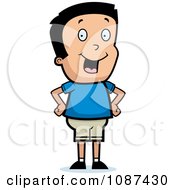 Clipart Boy Standing With His Hands On His Hips Royalty Free Vector Illustration by Cory Thoman