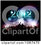 Poster, Art Print Of Silhouetted New Years Eve Party Crowd Under 2012