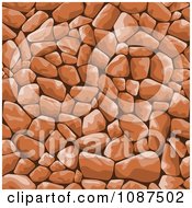 Clipart Warm Brown Cobblestone Background Royalty Free Vector Illustration