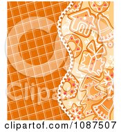 Clipart Tiled Gingerbread And Cookie Christmas Background Royalty Free Vector Illustration