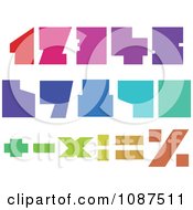 Poster, Art Print Of Colorful Blocky Numbers