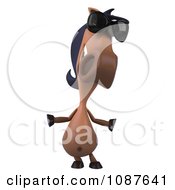 Clipart 3d Friendly Charlie Horse Wearing Sunglasses Royalty Free CGI Illustration by Julos