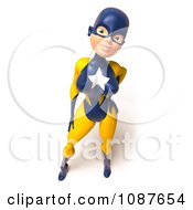 Clipart 3d Super Lady Posing 4 Royalty Free CGI Illustration