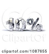 Clipart 3d Shattering Silver 10 Percent Discount Royalty Free CGI Illustration