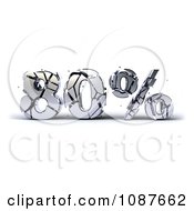Clipart 3d Shattering Silver 80 Percent Discount Royalty Free CGI Illustration
