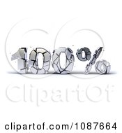 Clipart 3d Shattering Silver 100 Percent Discount Royalty Free CGI Illustration