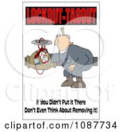 Poster, Art Print Of Electrician With A Safety Warning