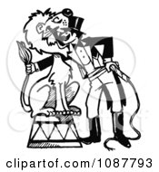 Clipart Sketched Circus Elephant With A Mouse On Its Trunk Royalty Free Vector Illustration by LoopyLand #COLLC1087793-0091