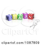 Poster, Art Print Of 3d Keys Attached To Learn Letter Blocks