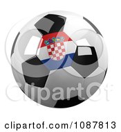 Poster, Art Print Of 3d Croatia Flag Soccer Ball