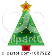 Poster, Art Print Of Green Triangle Christmas Tree With