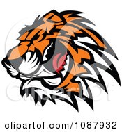 Ferocious Growling Tiger Head Mascot