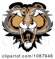 Poster, Art Print Of Roaring Puma Mountain Lion Head Mascot