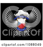 Poster, Art Print Of 3d Winged Czech Republic Shield And Soccer Ball