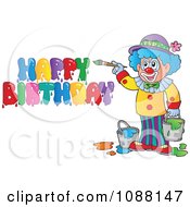 Artist Clown Painting Happy Birthday