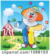 Poster, Art Print Of Clown Juggling