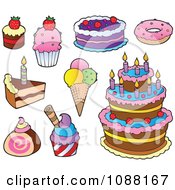 Poster, Art Print Of Cakes Ice Cream And Desserts