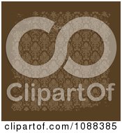 Poster, Art Print Of Brown Distressed Damask Background
