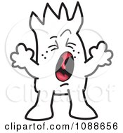 Clipart Screaming Squiggle Guy Royalty Free Vector Illustration