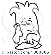 Clipart Bored Squiggle Guy Royalty Free Vector Illustration