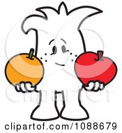 Poster, Art Print Of Squiggle Guy Comparing Apples To Oranges